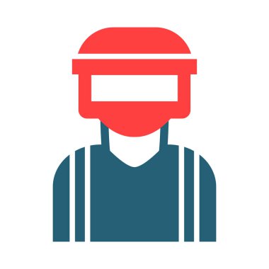 Kişisel ve ticari kullanım için Oyuncu Vektör Sembolü İki Renk Simgesi