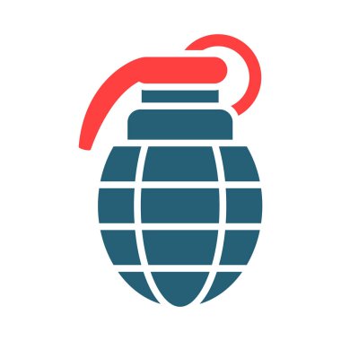 Kişisel ve ticari kullanım için El Bombası Vektörü Sembolü İki Renk Simgesi