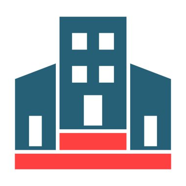 Kişisel ve Ticari Kullanım İçin Ana Kurum Vektörü Sembolü İki Renk Simgesi