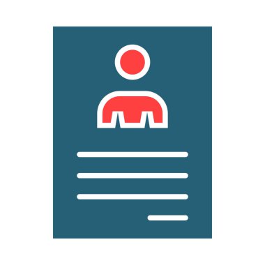 Kişisel ve Ticari Kullanım için Vektör Kabartma İki Renk Simgesi Profili