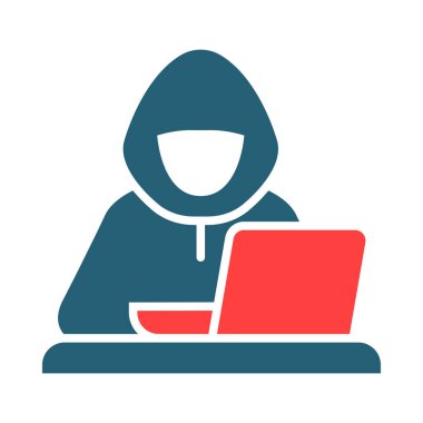 Kişisel ve Ticari Kullanım İçin Veri İhlali Vektör Sembolü İki Renk Simgesi