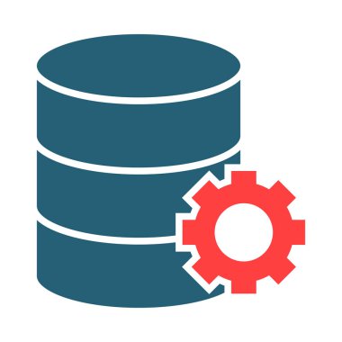 Kişisel ve Ticari Kullanım İçin Veri İşlemcisi Vektör İki Renk Simgesi