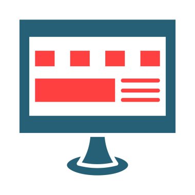 Kişisel ve ticari kullanım için ilgili Web Tasarım Vektörü Sembolü İki Renk Simgesi
