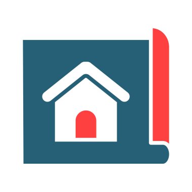 Kişisel ve ticari kullanım için Düz Tasarım Vektör Sembolü İki Renk Simgesi