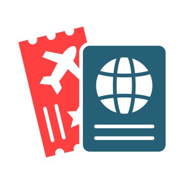 Kişisel ve ticari kullanım için Seyahat Özellikleri Vektör Sembolü İki Renk Simgesi