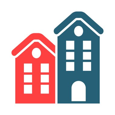 Kişisel ve ticari kullanım için Homestay Vektör Sembolü İki Renk Simgesi