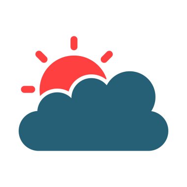 Kişisel ve ticari kullanım için Yerel Hava Durumu Vektörü Sembolü İki Renk Simgesi