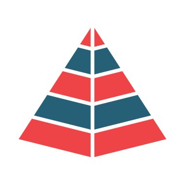 Kişisel ve Ticari Kullanım İçin Piramit Vektör Sembolü İki Renk Simgesi