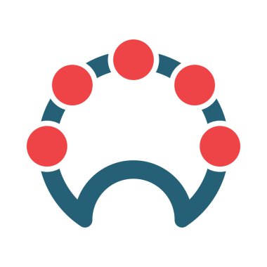 Kişisel ve ticari kullanım için tef vektörü sembolü iki renk simgesi