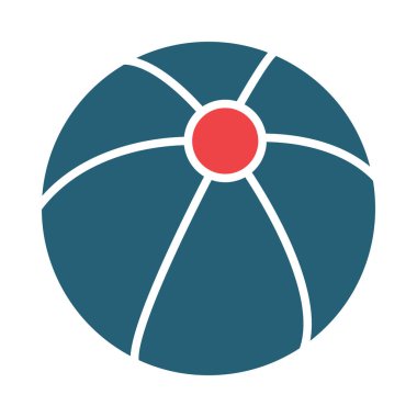 Kişisel ve ticari kullanım için Top Vektörü Kabartma İki Renk Simgesi