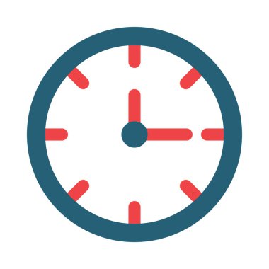 Kişisel ve ticari kullanım için Saat Vektörü Sembolü İki Renk Simgesi