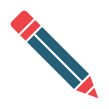 Kişisel ve ticari kullanım için Kalem Vektörü Sembolü İki Renk Simgesi