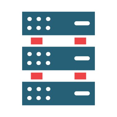 Server Vector Glyph Two Color Icon For Personal And Commercial Use