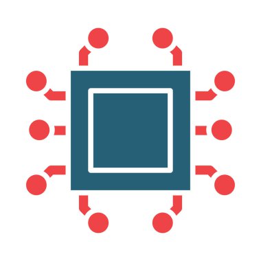 Kişisel ve Ticari Kullanım İçin Teknoloji Vektörü Glyph İki Renk Simgesi