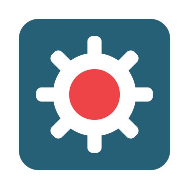 Kişisel ve Ticari Kullanım için Uygulama Ayarları Vektör Sembolü İki Renk Simgesi