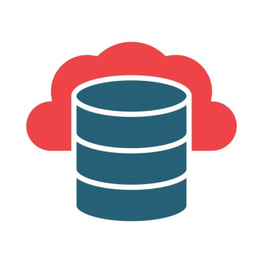 Cloud Data Vector Glyph Two Color Icon For Personal And Commercial Use