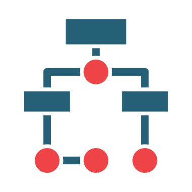 Kişisel ve Ticari Kullanım İçin Akış Çizelgesi Vektör Sembolü İki Renk Simgesi