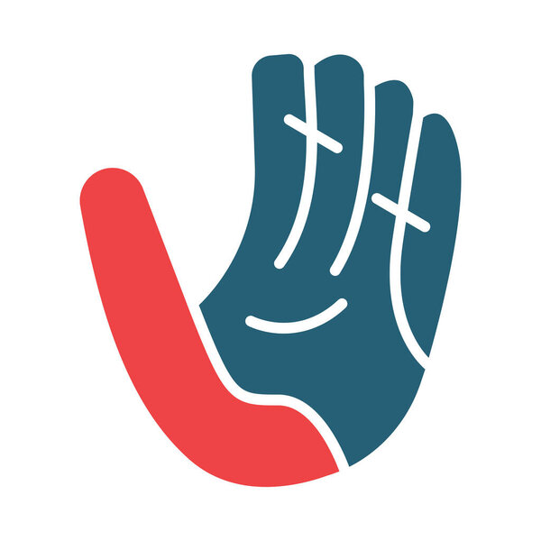 Glove Vector Glyph Two Color Icon For Personal And Commercial Use