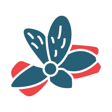 Kişisel ve ticari kullanım için Alstroemeria Vektör Sembolü İki Renk Simgesi