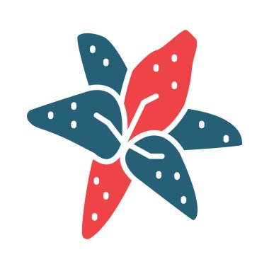 Tiger Lily Vektör Sembolü Kişisel ve Ticari Kullanım İçin İki Renk Simgesi