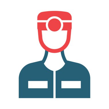 Kişisel ve ticari kullanım için Dişçi Vektör Sembolü İki Renk Simgesi