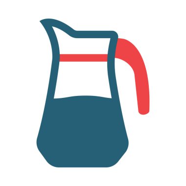 Kişisel ve ticari kullanım için Sürahi Vektör Kabartma İki Renk Simgesi