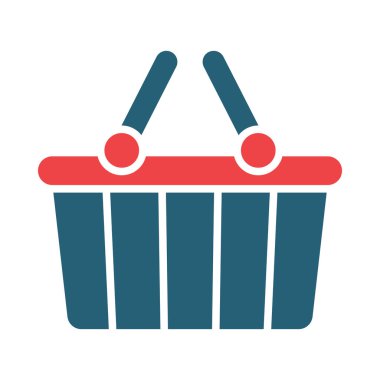 Kişisel ve ticari kullanım için Sepet Vektörü Sembolü İki Renk Simgesi