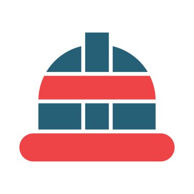 Kişisel ve Ticari Kullanım İçin Miğfer Vektör Sembolü İki Renk Simgesi