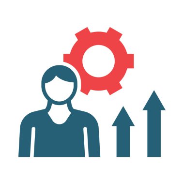 Kişisel ve Ticari Kullanım İçin Yönetim Becerileri Vektör Sembolü İki Renk Simgesi