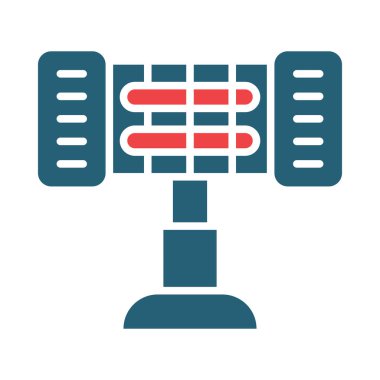 Kişisel ve ticari kullanım için Kızılötesi Isıtıcı Vektör Sembolü İki Renk Simgesi