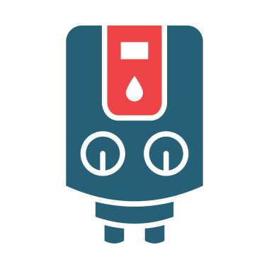 Kişisel ve ticari kullanım için Su Kazanı Vektör Sembolü İki Renk Simgesi