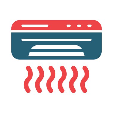 Kişisel ve Ticari Kullanım İçin Klima Vektörü İki Renk Simgesi