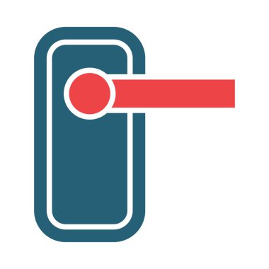 Kişisel ve ticari kullanım için Kapı Tokmağı Vektör Sembolü İki Renk Simgesi