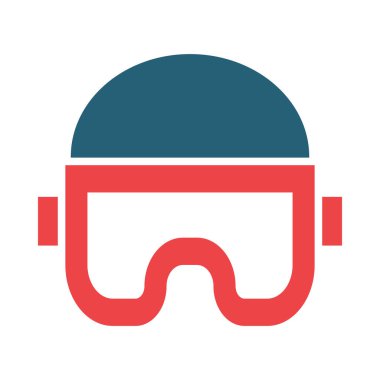 Kişisel ve ticari kullanım için Güvenlik Gözlüğü Vektör Sembolü İki Renk Simgesi