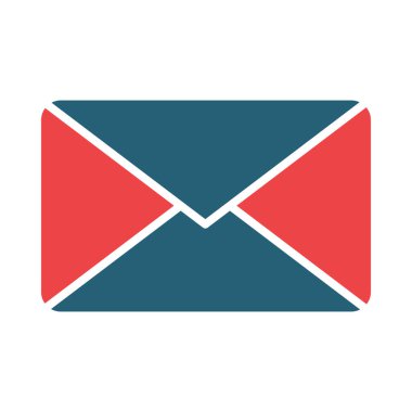 Kişisel ve ticari kullanım için İleti Vektörü Kabartma İki Renk Simgesi