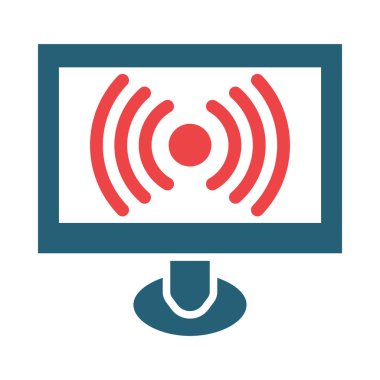 Kişisel ve ticari kullanım için Çevrimiçi Vektör Kabartma İki Renk Simgesi