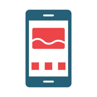 Smartphone Vector Glyph Two Color Icon For Personal And Commercial Use