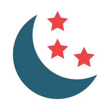 Kişisel ve ticari kullanım için Ay Vektörü Sembolü İki Renk Simgesi