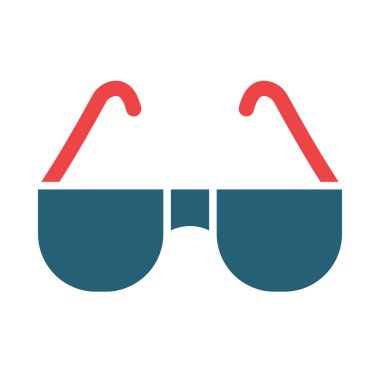 Kişisel ve ticari kullanım için Güneş Gözlüğü Vektör Sembolü İki Renk Simgesi