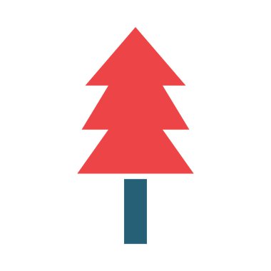 Kişisel ve ticari kullanım için Evergreen Ağaç Vektörü Sembolü İki Renk Simgesi