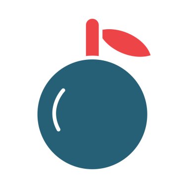 Kişisel ve ticari kullanım için Mandalina Vektörü Sembolü İki Renk Simgesi