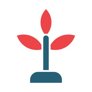 Kişisel ve ticari kullanım için Seedling Vektör Sembolü İki Renk Simgesi