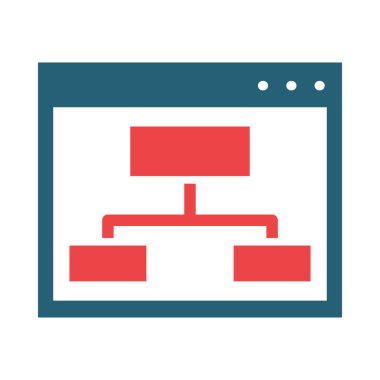 Kişisel ve Ticari Kullanım İçin Seo Yapı Vektörü İki Renk Simgesi