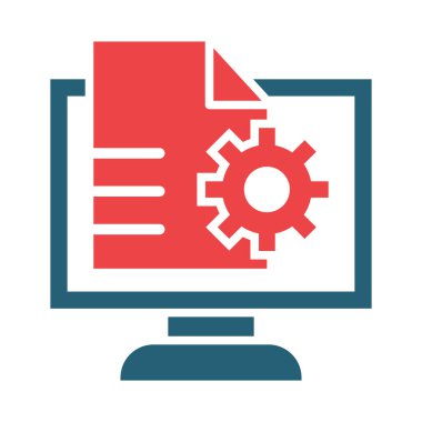 Kişisel ve Ticari Kullanım İçin Web İyimserleştirme Vektörü İki Renk Simgesi