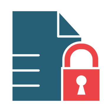 Kişisel ve Ticari Kullanım İçin Gizlilik Vektörü İki Renk Simgesi