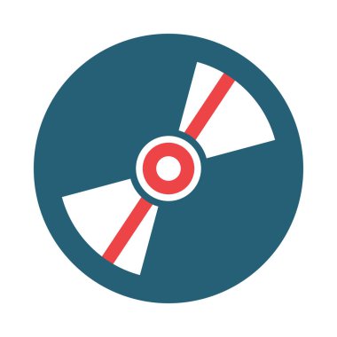 Kişisel ve Ticari Kullanım İçin Küçük Disk Vektörü Sembolü İki Renk Simgesi