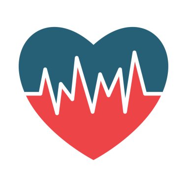 Kişisel ve ticari kullanım için Kalp Vektörü Sembolü İki Renk Simgesi