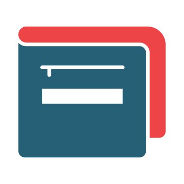 Kişisel ve ticari kullanım için Cüzdan Vektörü Kabartma İki Renk Simgesi