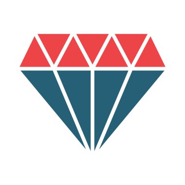 Kişisel ve ticari kullanım için Elmas Vektör Sembolü İki Renk Simgesi