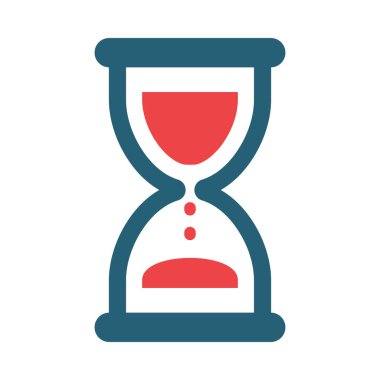 Kişisel ve ticari kullanım için Kum Saati Vektörü Sembolü İki Renk Simgesi